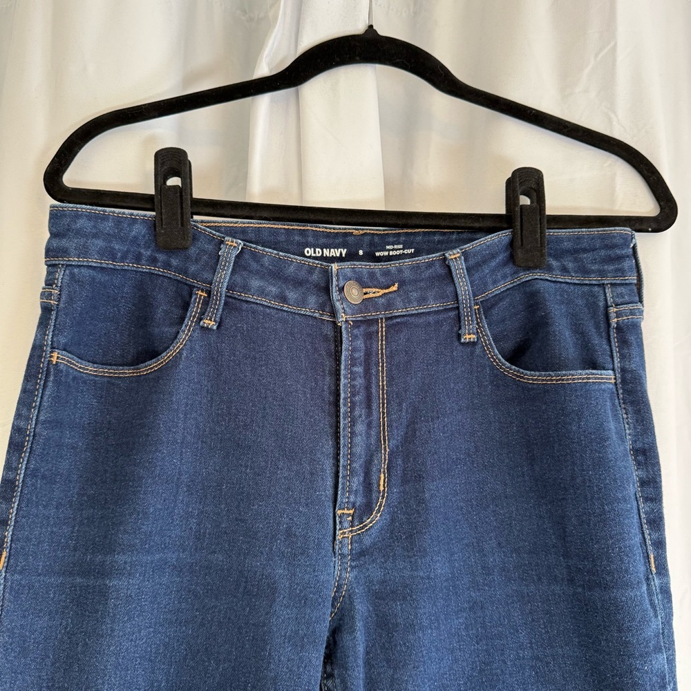 Old Navy Mid Rise Bootcut Jeans Blue Stretch Women’s 8 Regular - Picture 4 of 6